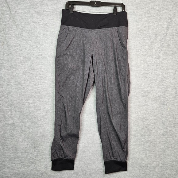 Prana Pants - Prana Nemesis Knicker Womens Size M Gray Heathered Crop Joggers Yoga Pants